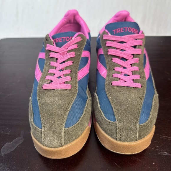Tretorn Shoes Women Size 6  Blue & Pink Wtrawlins 2 Walking Suede Comfort Preppy - Picture 2 of 5